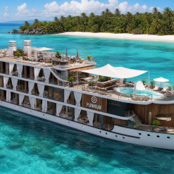 Funhub Soleil 50 Flybridge Cruiser — Diesel-Electric Hybrid with Solar Hardtop
