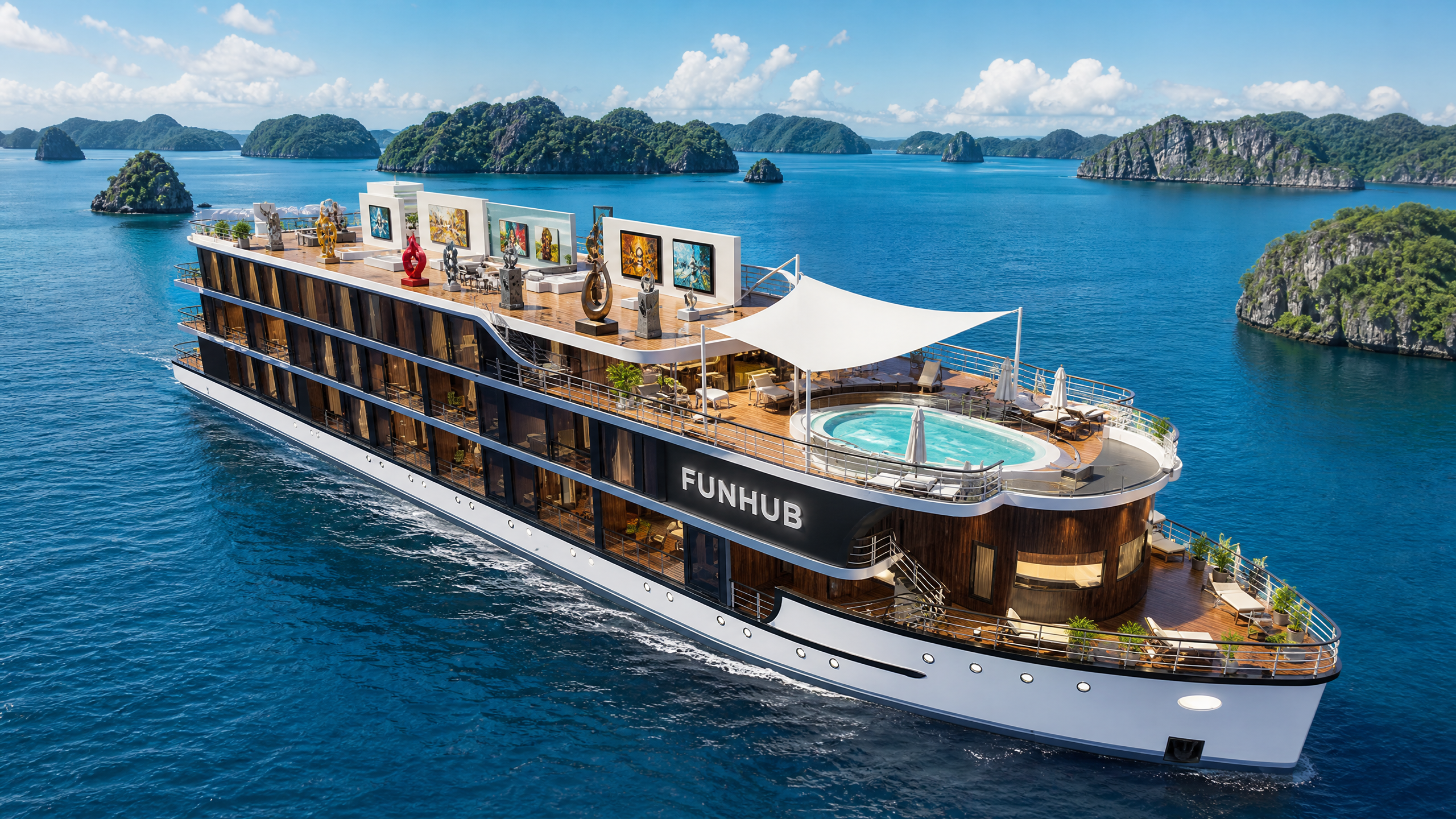 Funhub Summit 80 Expedition Superyacht — Ice-Class Hull with Submarine Bay