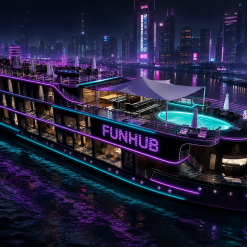 Funhub Rush 24 Bowrider — Family Watersports Boat with Wakeboard Tower
