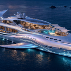 Funhub Mirage 72 Superyacht — Semi-Custom Tri-Deck with Infinity Pool